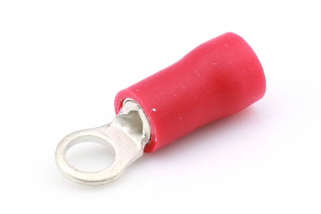 Quetschverbinder, 0.5 - 1.0 mm², M3 rot, DIN/ISO 46237