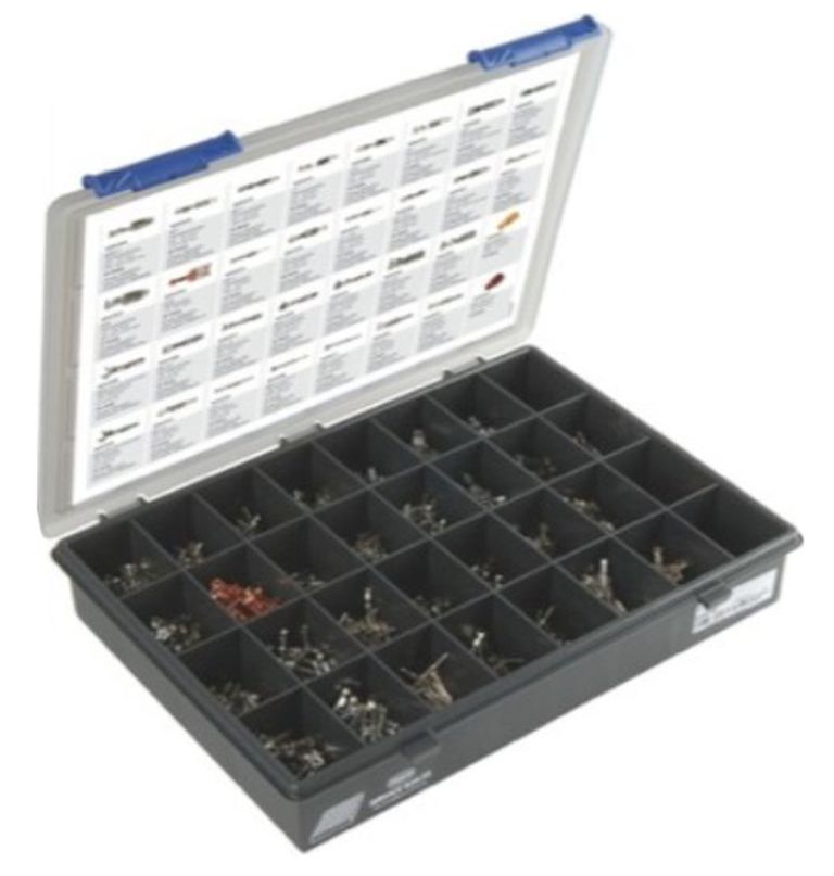 Assortiment connecteurs à sertir, contenu 750 pièces