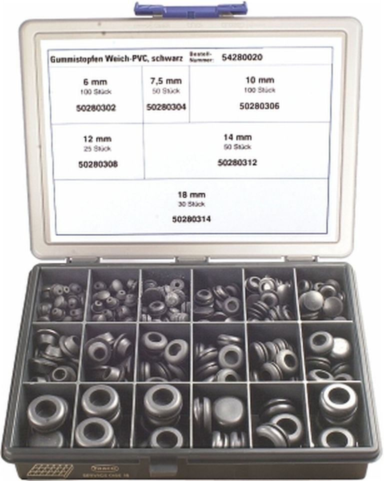 Assortiment de bouchons en caoutchouc - 355 Pcs