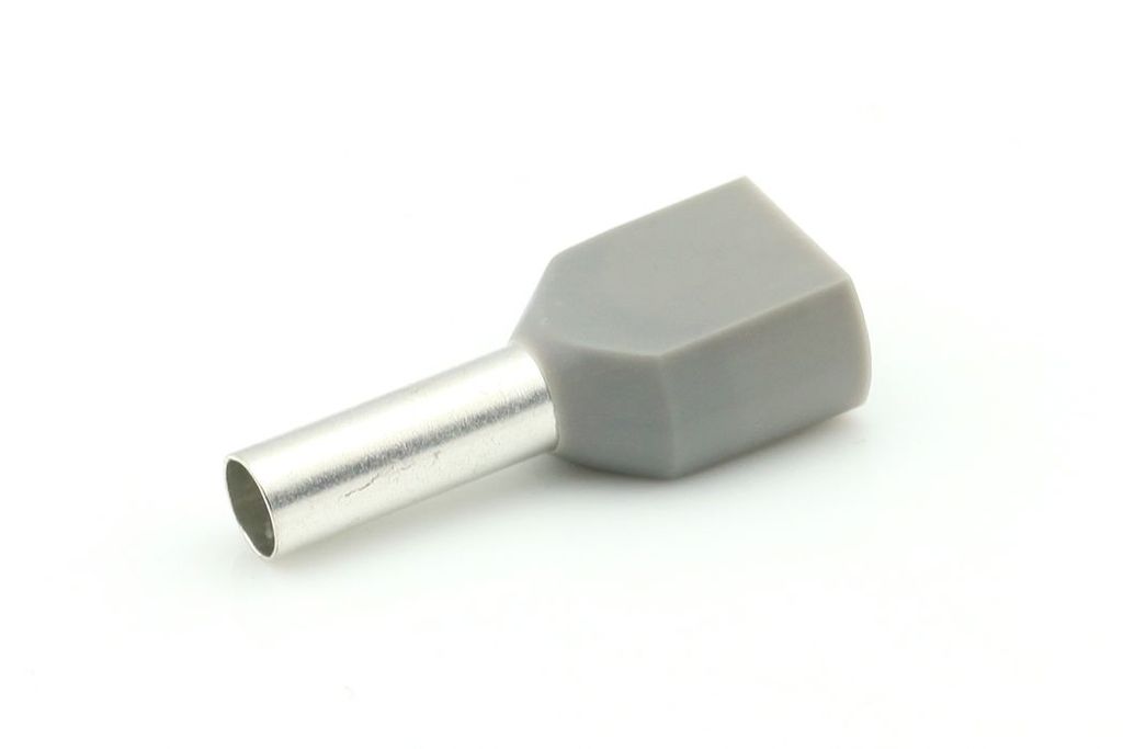 [50.252.475] TWIN Ader-Endhülsen isoliert 2x 2.5mm²  grau