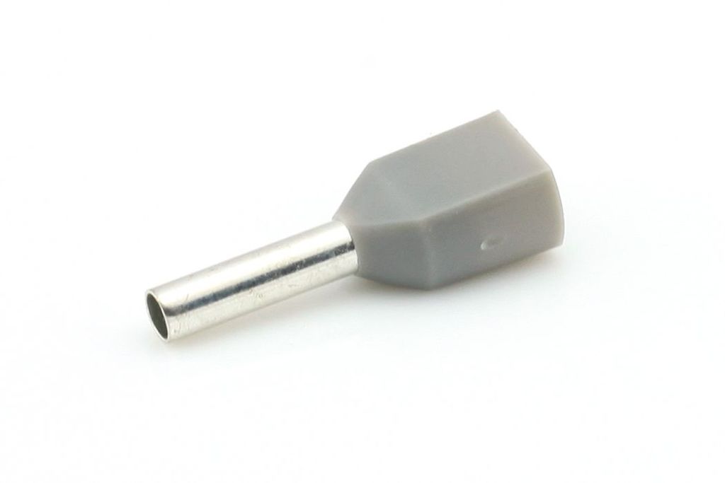 Embouts TWIN isolés 2x 0.75mm² gris