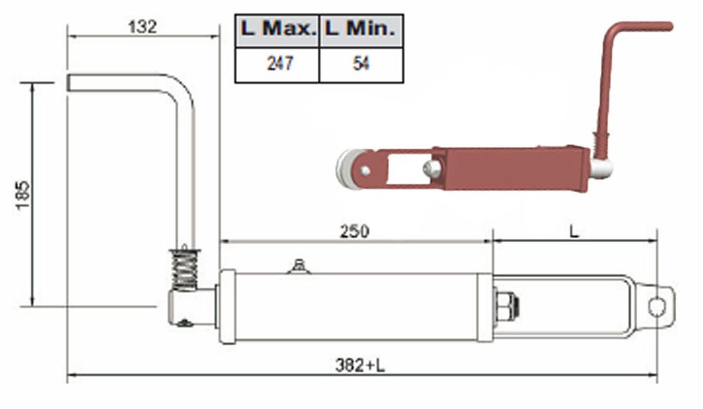 Handspindelbremse Seilrolle 60mm Ø