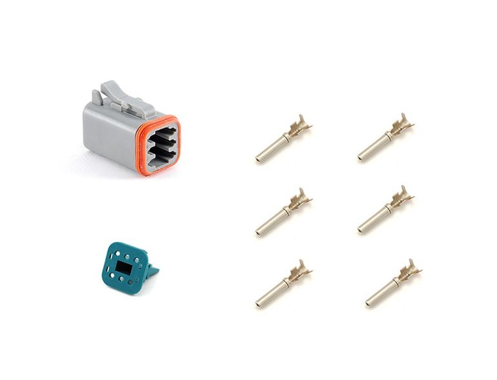 Jeu de connecteurs mâles Deutsch à 6 broches  IP68