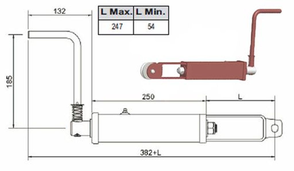 Handspindelbremse Seilrolle 60mm Ø