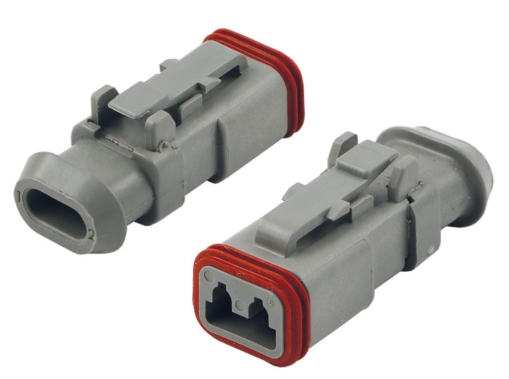 [17606000] Prise allemande 2 pôles avec adaptateur (DT06-2S-E008) sans broche ! IP68