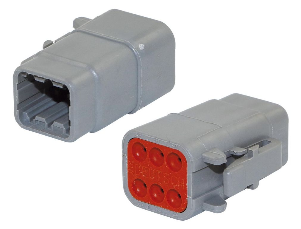 Deutschstecker 6-pol Mini ohne Pin !! (DTM06-6S) IP68