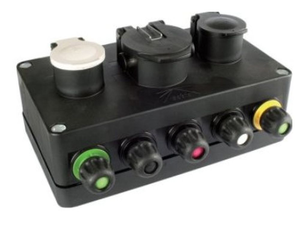 [50.052.003] Verteilerbox mit Flachsteckanschluss, Aspöck