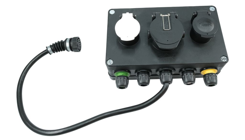 [767002007] Steckdosenverteiler Aspöck 3-fach PVC Dosen