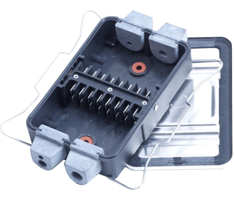 [AK.198] Verteilerdose 8-pol mit Flachsteckeranschluss 6.3mm