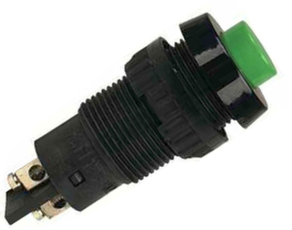 [70.468.096] Bouton-poussoir interrupteur, contact à fermeture, vert