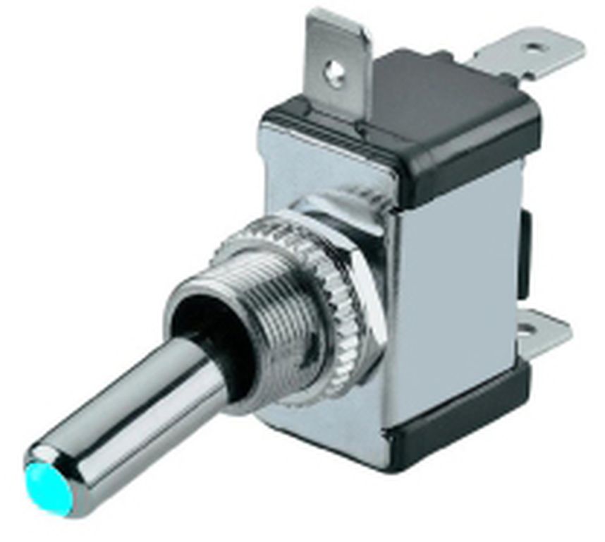 Kippschalter LED, (4)   Ein - Aus, 12V/25A