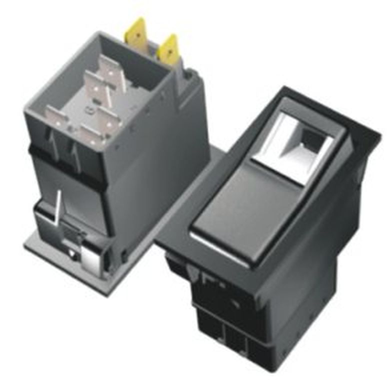 [444138] Wippschalter m. Auffind+Funktionsbeleuchtung 1-0-2 / 12V