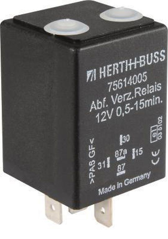 [75614005] Zeitrelais , 12V, Nennstrom 10A Wechsler/Öffner