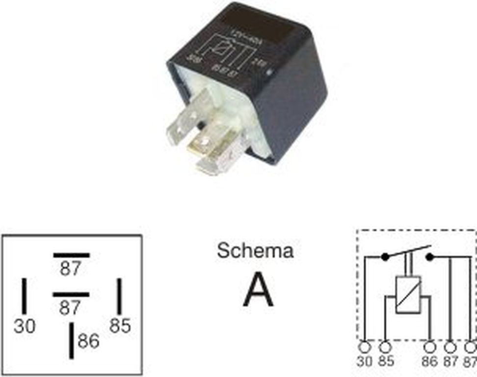 [75.615.142] Mini, Schliesser Relais 142, 12V / 40A