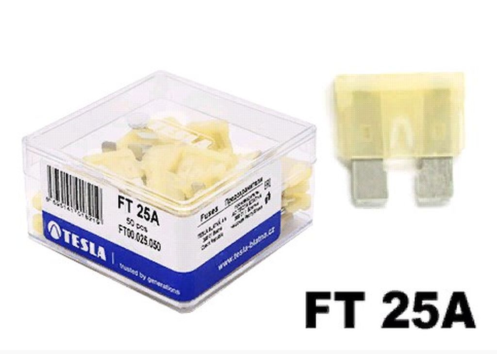 [20.116.025] Flachstecksicherung ATO 025, transp. - weiss, 25A, bis 32V