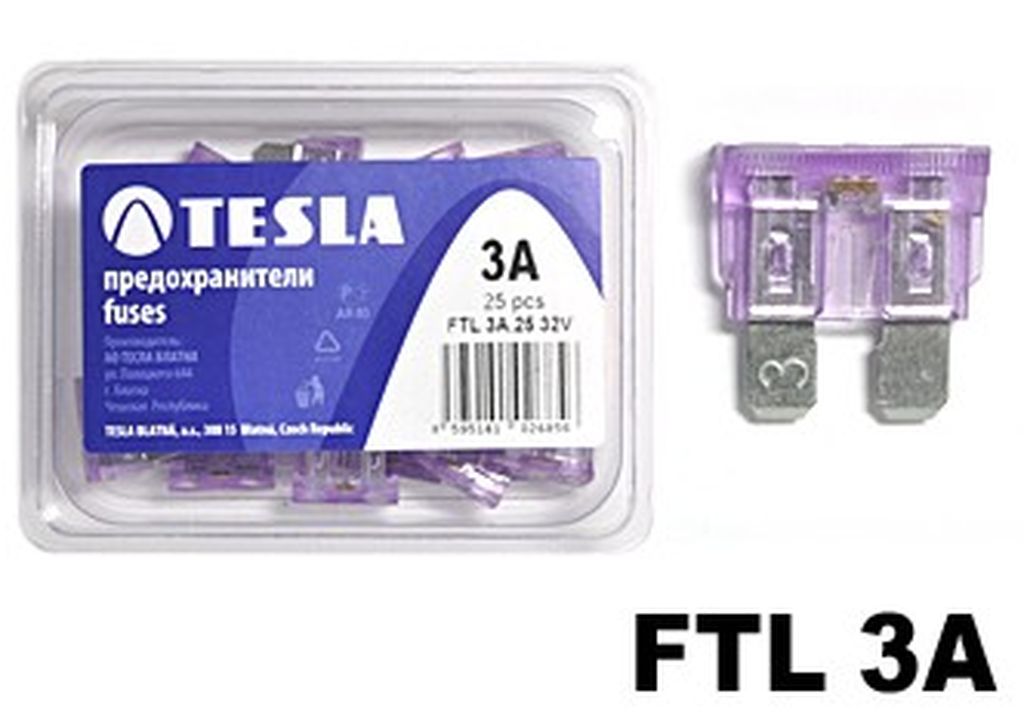 Fusibles à fiches lila Glow, 3A, avec LED