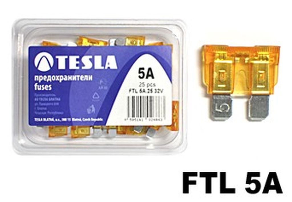 [20.117.005] Flachstecksicherung ATO mit LED - Anzeige, gelb/braun, 5A