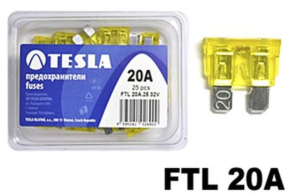 Fusibles à fiches jaune Glow, 20A, avec LED
