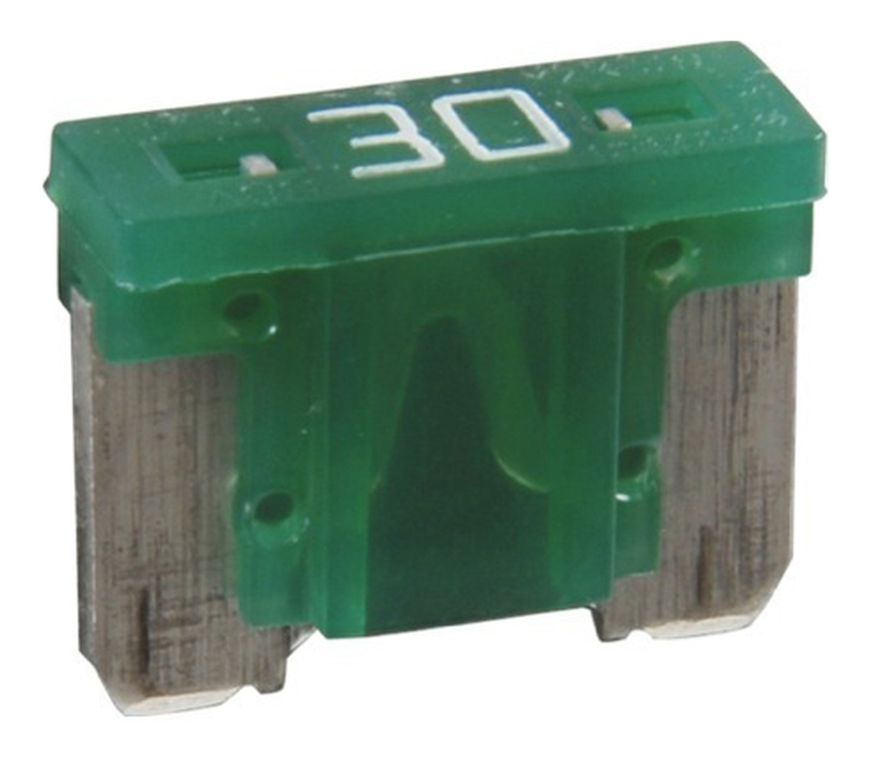 Flachstecks. LOW PROFILE Mini, 030, grün, 30A bis 58V