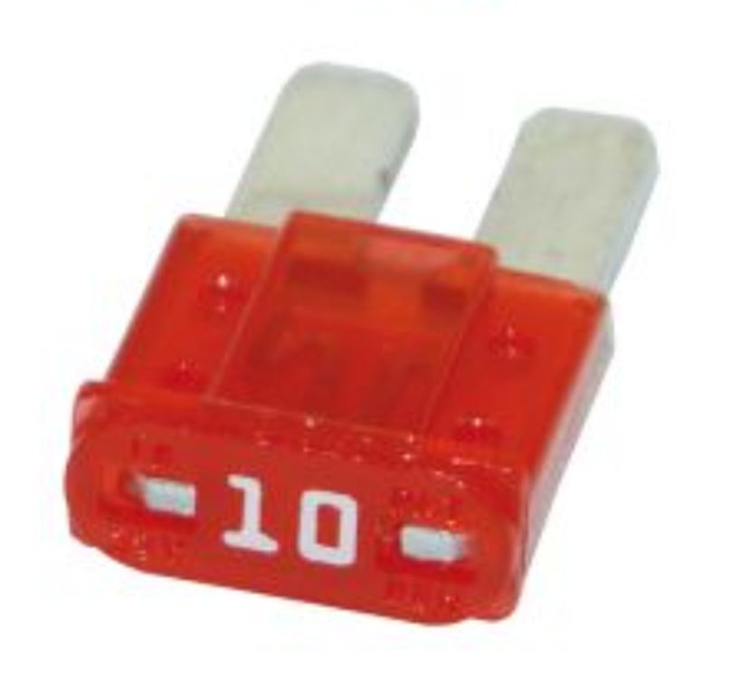 Flachstecksicherung Micro 2, rot, 10A bis 32V