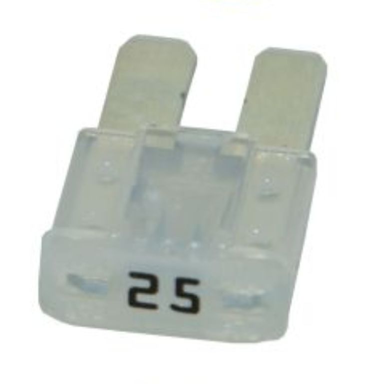 Flachstecksicherung Micro 2, weiss, 25A bis 32V