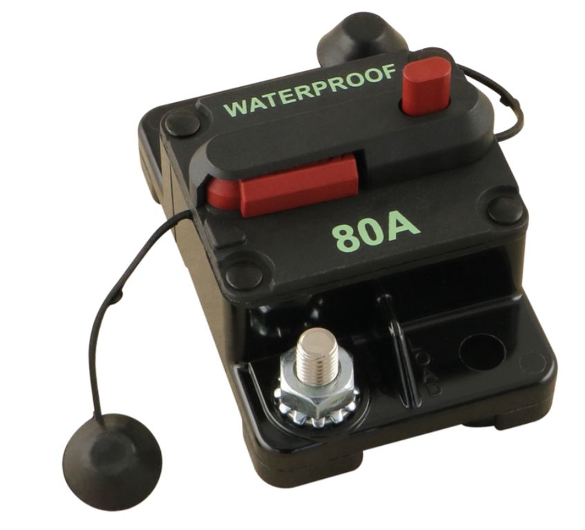 Sicherungsautomat 12,  80A wasserfest