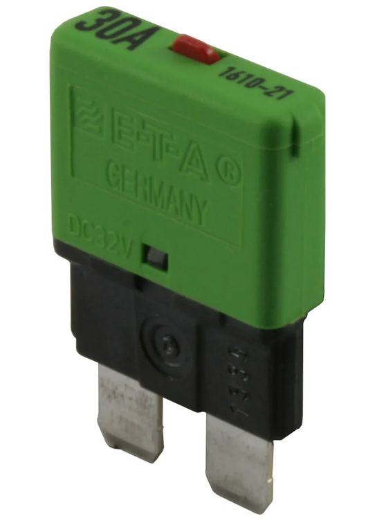 Disjoncteur (8) vert clair 30A (ETA) jusqu'à 32V