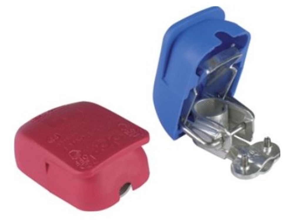 Quick - Power  + / - Batterieschnellveschluss, Messing