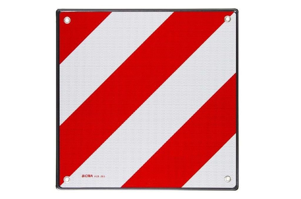 [021000378] Panneau d'avertissement 500 x 500mm, rouge/blanc, aluminium 1.3mm