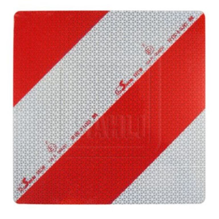 Panneau d'avertissement 282 x 282mm, rouge/blanc des deux côtés