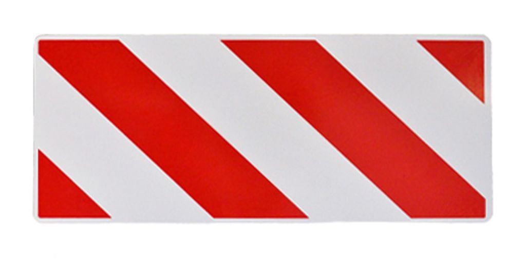 [250.310.R] Panneau réfléchissant Reflex 400 x 165mm 2 faces rouge/blanc