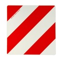 Panneau de signalisation 423 x 423mm, rouge/blanc réfléchissant à gauche et à dr