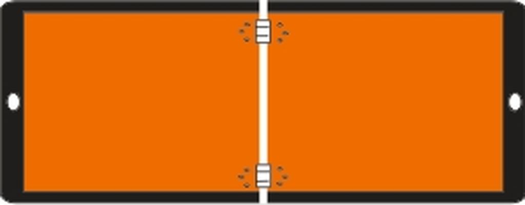 [43.300.K] Panneau en alu orange, pliable, réfléchissant