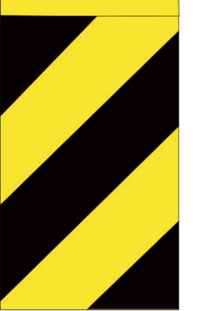 Warnflagge für Hebebühne links
