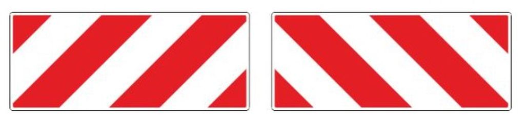 [600.251] Autocollante réfléchissante 350x200mm set rouge/blanc RA1