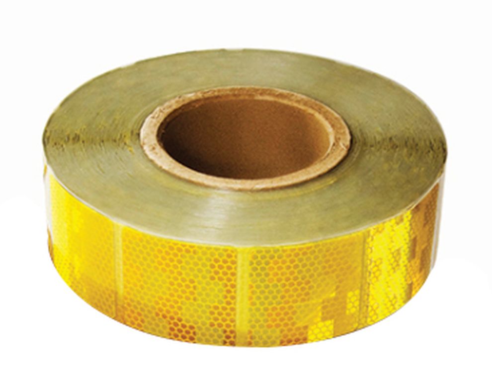 Marquage camion 50.8mm x 50m jaune, pour bâche