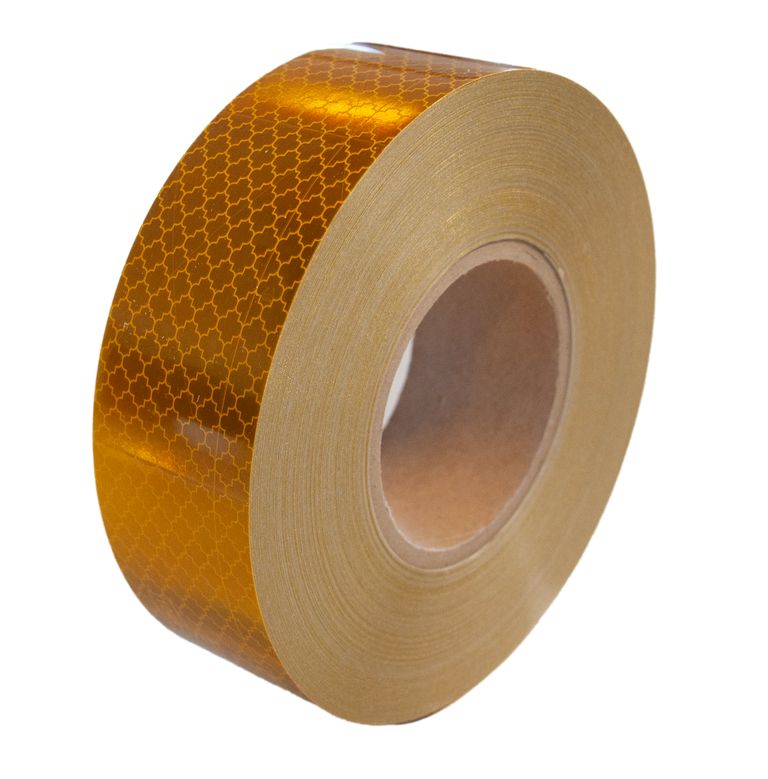 [D9620] Marquage poids lourds 50mm x 50m jaune, 1 rouleau, ECE 104