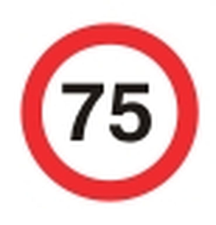 Folie selbstklebend 75 km/h