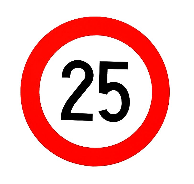 [41.125] Folie 25 km/h  Ø 100mm
