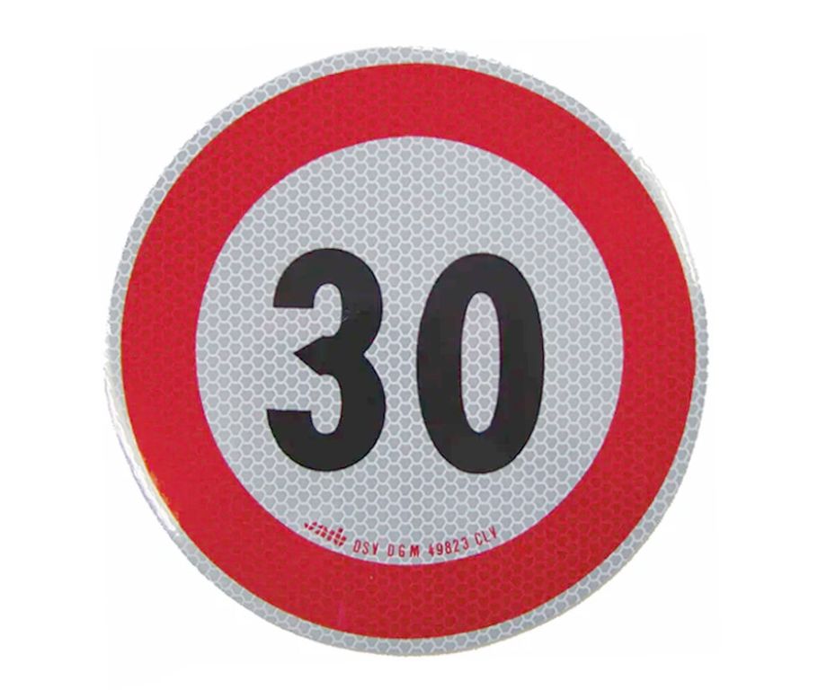Film autocollant 30 km/h réfléchiss.