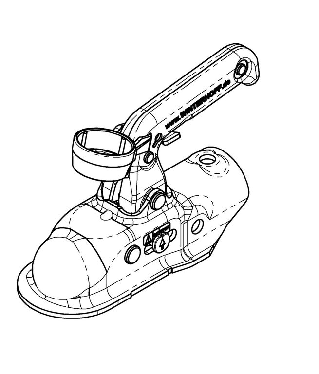 Kugelkupplung Ø 50mm, 1500kg  S100kg