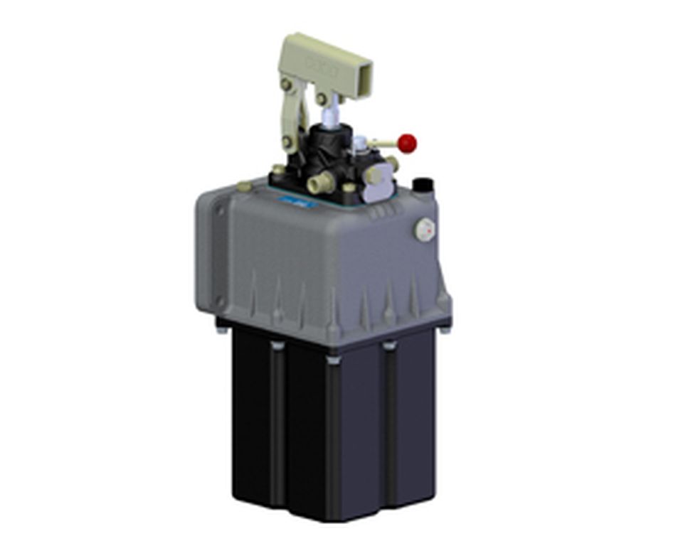 Pompe à main hydraulique, réservoir 5lt OMFB