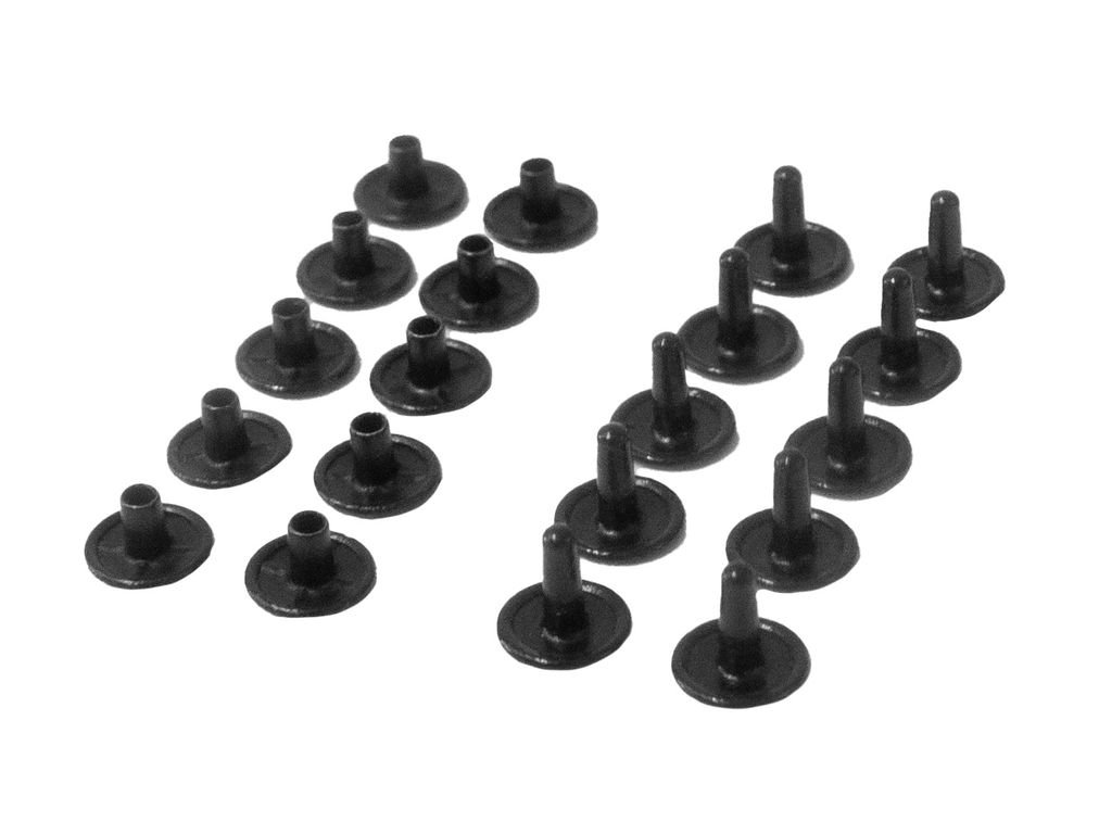 [020010302b] Hohlniete, Doppel-Calott verzinkt Black Edition