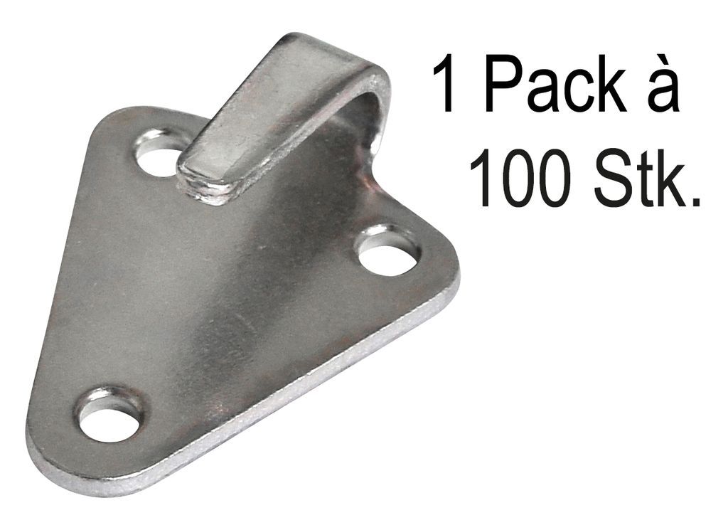 Dreiloch-Planenhaken, 1 Pack à 100 Stk.