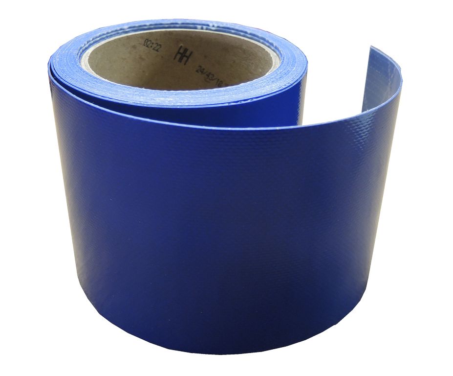 Réparation bâche ruban adhésif bleu