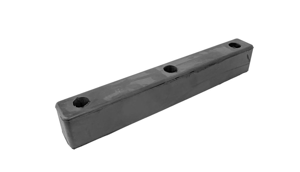 [140353] Butoir battu caoutchouc noir L 200 B 52 H 60mm