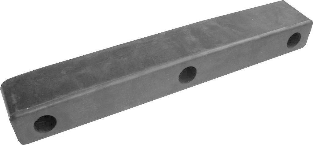 [140354] Butoir battu caoutchouc noir L 400/420 L 50 H 62mm