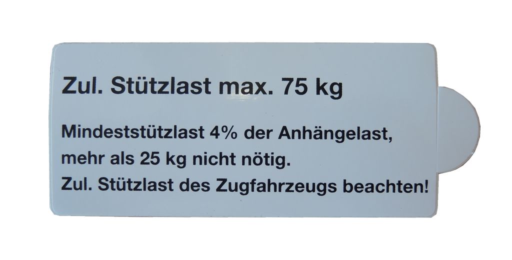 [001010993] Stützlastaufkleber  75kg,