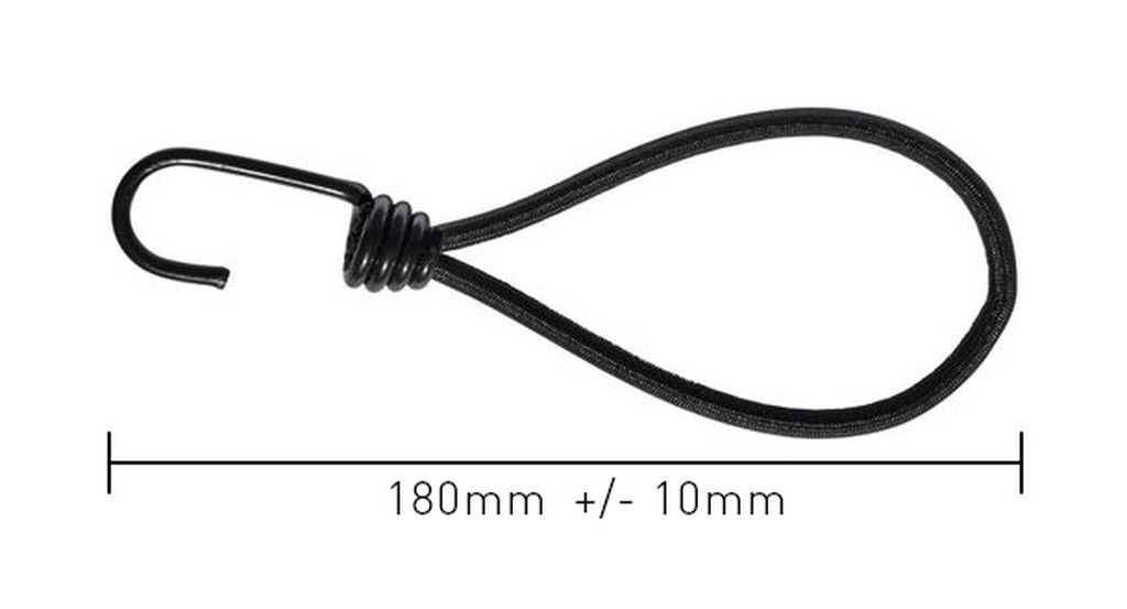 [013005201] Gummispanner  180 mm mit 1 Spiralhaken