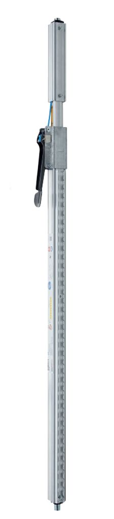 Sperrstange mit Airlineschiene 1500-1950mm, Ø 19mm